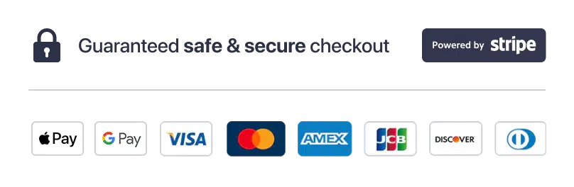 Payments secured by Stripe