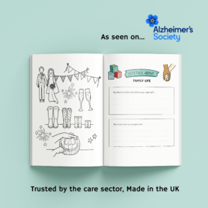 Coliuring book inside drawings as seen on Alzhimers Society