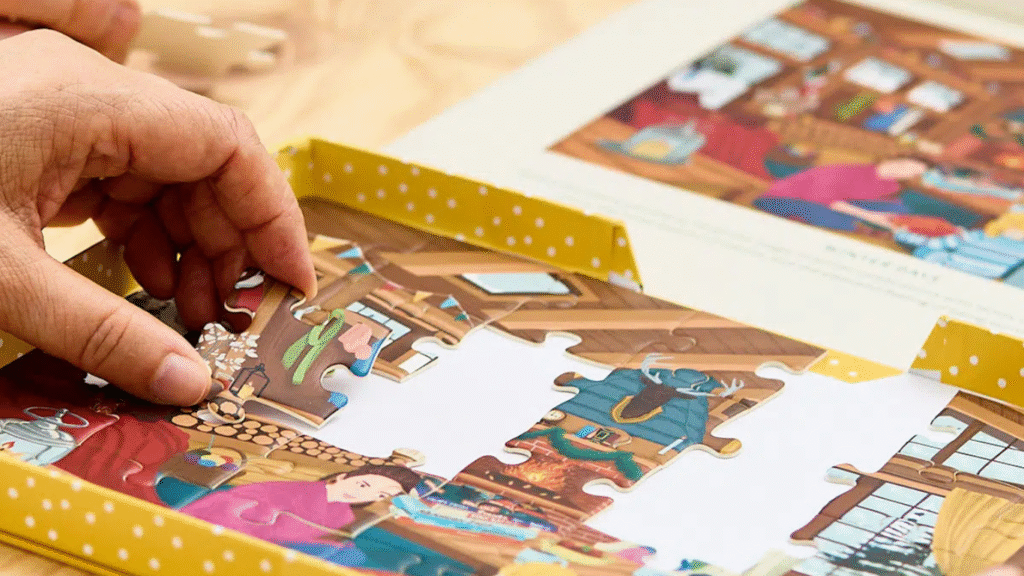jigsaws can be a dementia friendly stress free winter activity