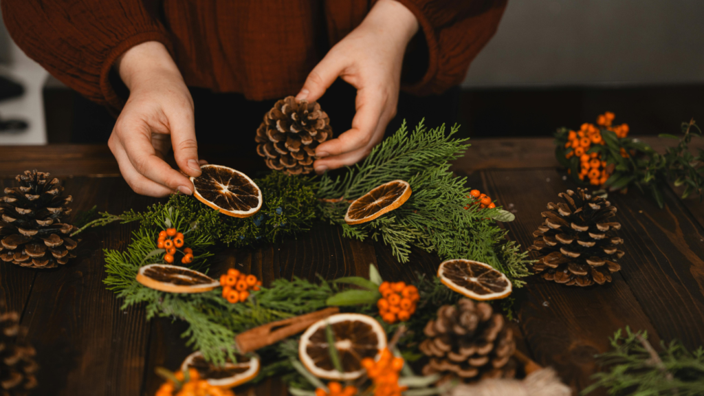 winter crafting is a cosy indoor activity for people with dementia