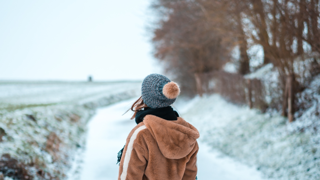 stress free winter walk in nature for dementia
